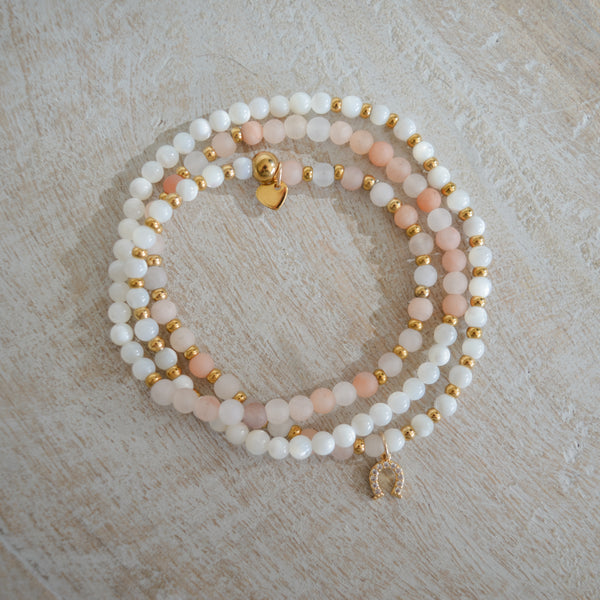 Porte-Bonheur - Bracelet Fer à cheval Rose