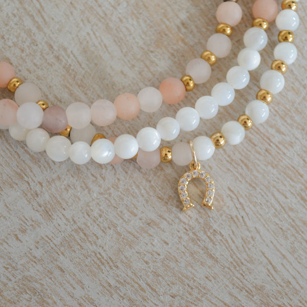 Porte-Bonheur - Bracelet Fer à cheval Rose