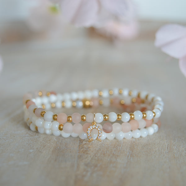 Porte-Bonheur - Bracelet Fer à cheval Rose