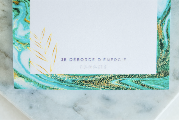 Bloc note autocollant - Je déborde d'énergie