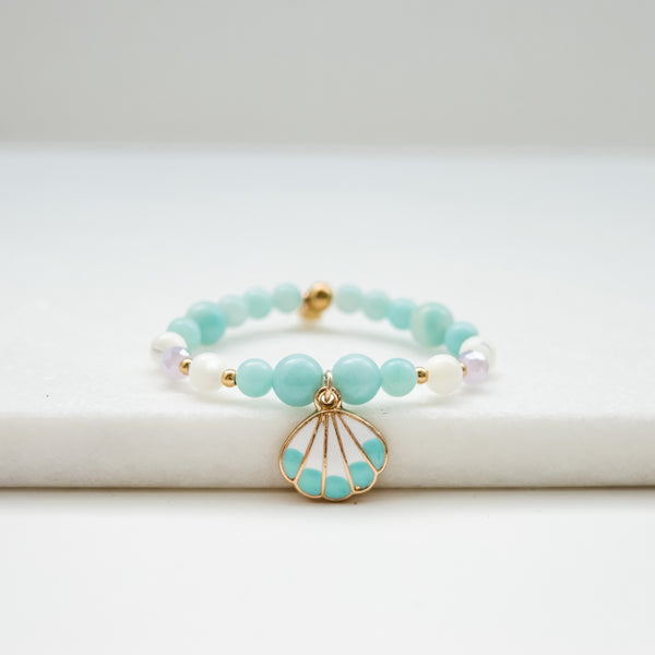 Bracelet coquillage bleu