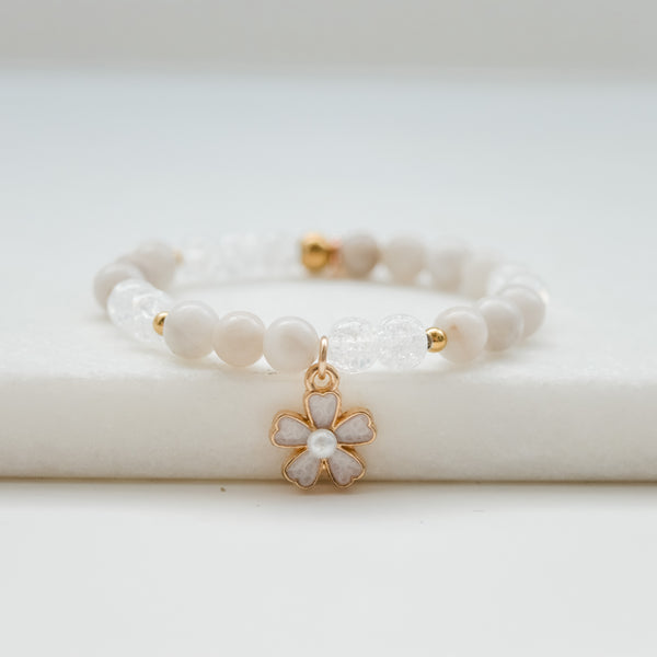 Bracelet Fleur blanche