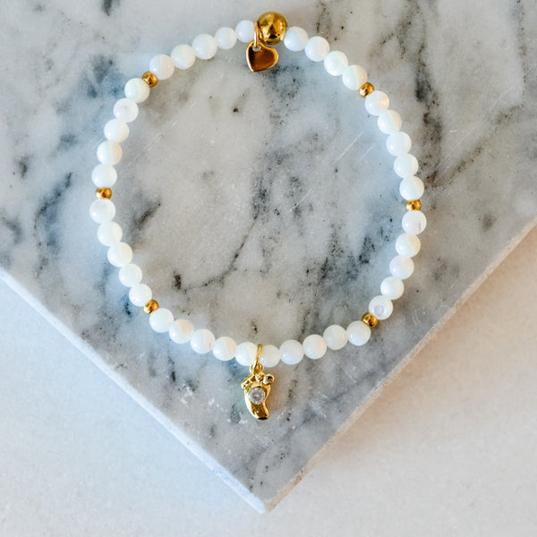 Bracelet Mini pied (blanc)