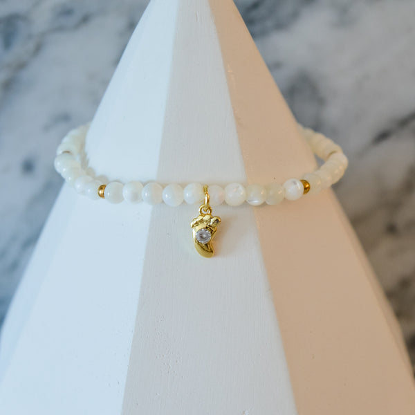 Bracelet Mini pied (blanc)