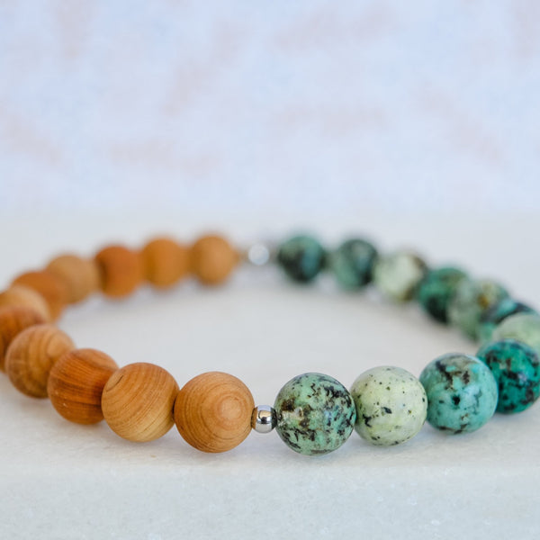 Bracelet ÉQUILIBRE de turquoise africaine