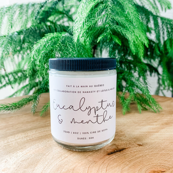 Bougie artisanale - Eucalyptus et menthe