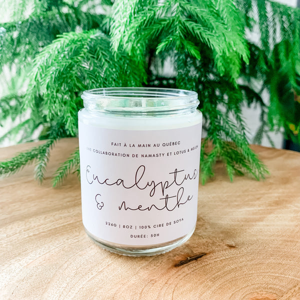 Bougie artisanale - Eucalyptus et menthe