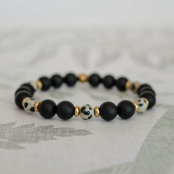 Bracelet Dalmatien noir