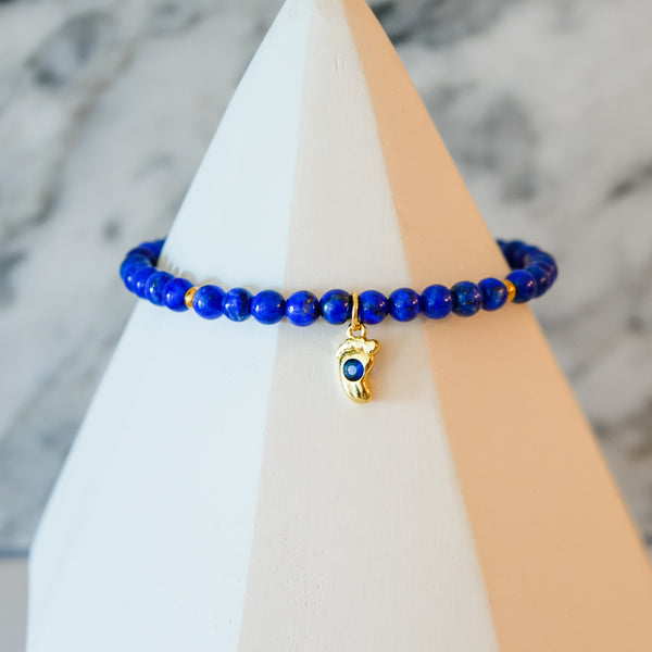 Bracelet Mini pied (bleu)