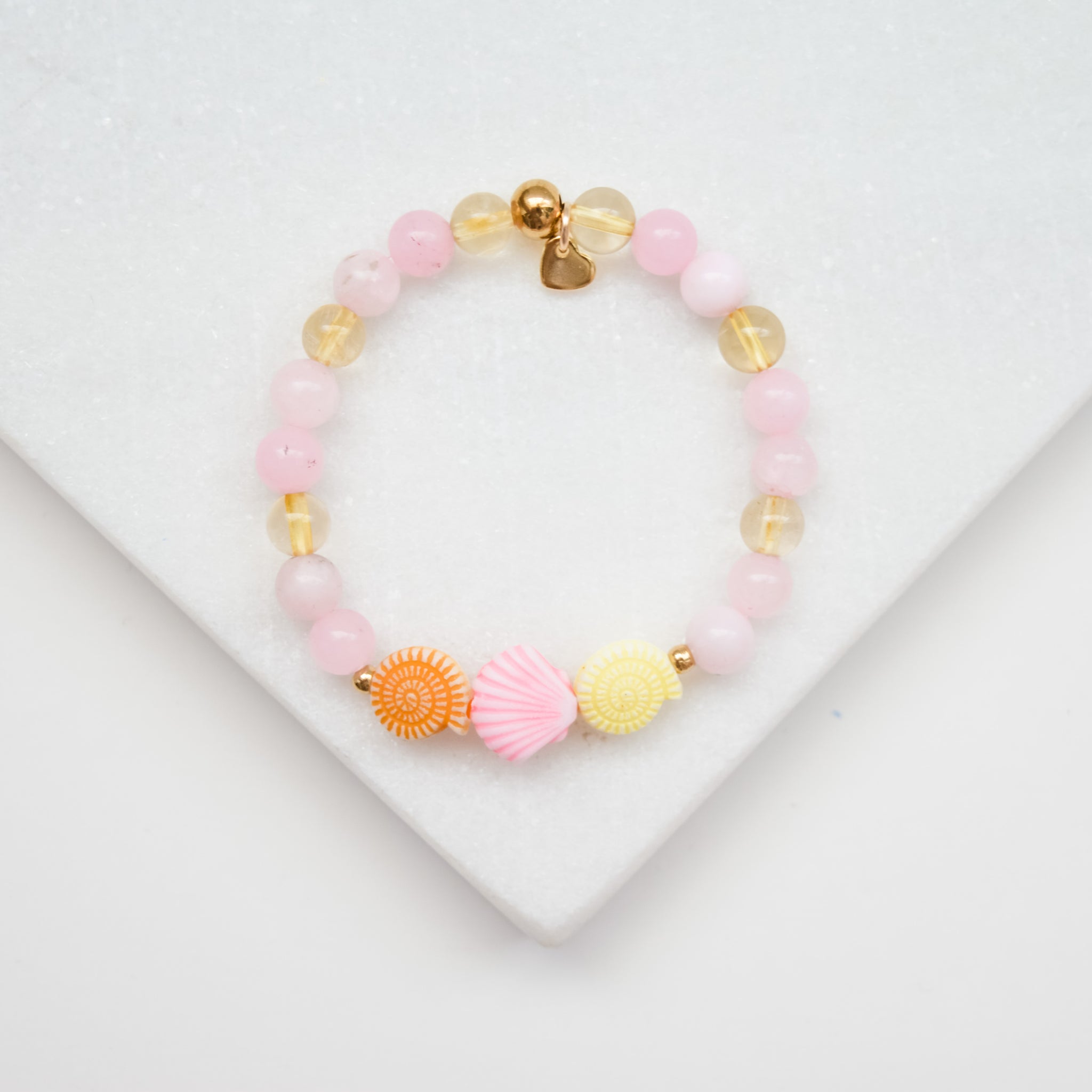 Bracelet Sous l'océan rose & jaune